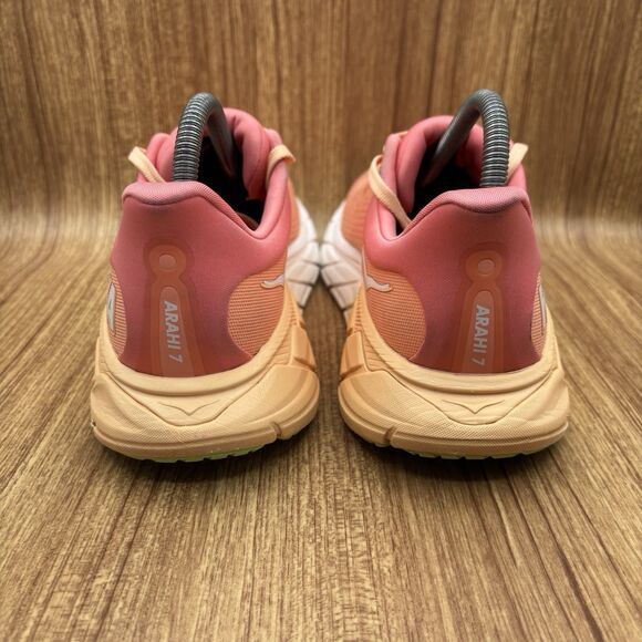 Hoka One Running Arahi 7 Papaya Orange Coral Pink Womens Size 9 B 1147851 PPYC - Picture 4 of 8